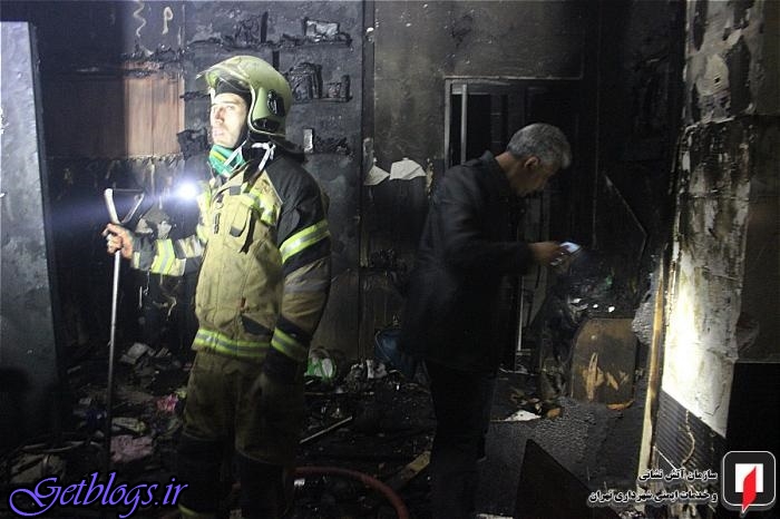 تصاویر ، آتش‌سوزی آرایشگاه خانمانه در خیابان آیت‌الله کاشانی