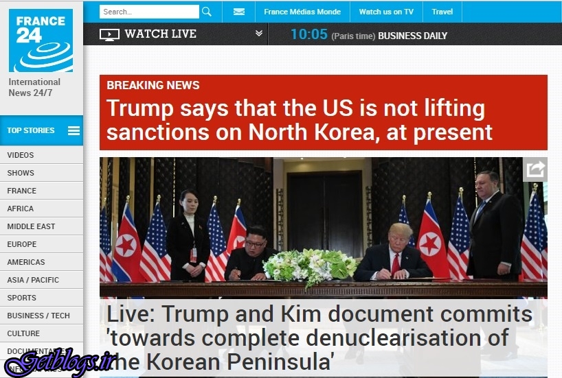 تصویر ، ترامپ اعلام کرد فعلا از لغو تحریم‌های کره خبری نیست