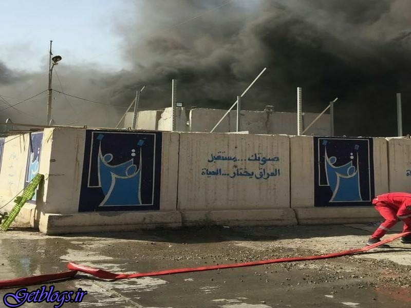 تایید عمدی بودن آتش سوزی مرکز نگهداری صندوق های رای بغداد