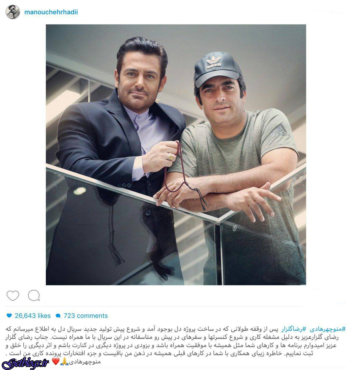 قطع همکاری منوچهر هادی با محمد رضا گلزار در «دل»