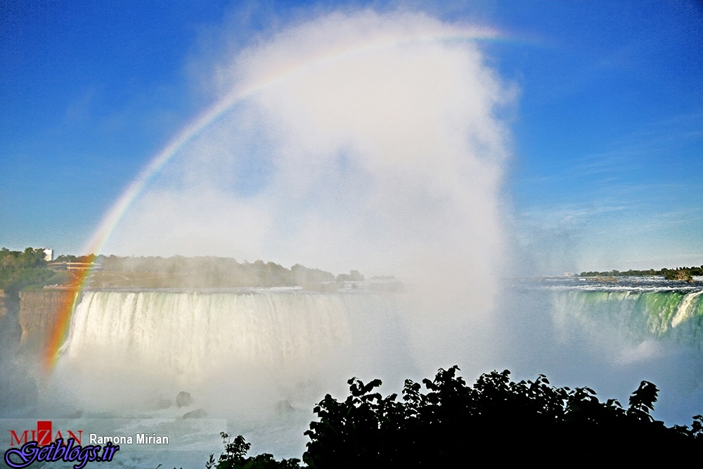 تصویرهای ، بازتاب رنگین کمان در معروف‌ترین آبشار دنیا