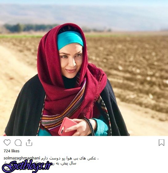 عکس بی‌هوای زن بازیگر در یک روز سرد