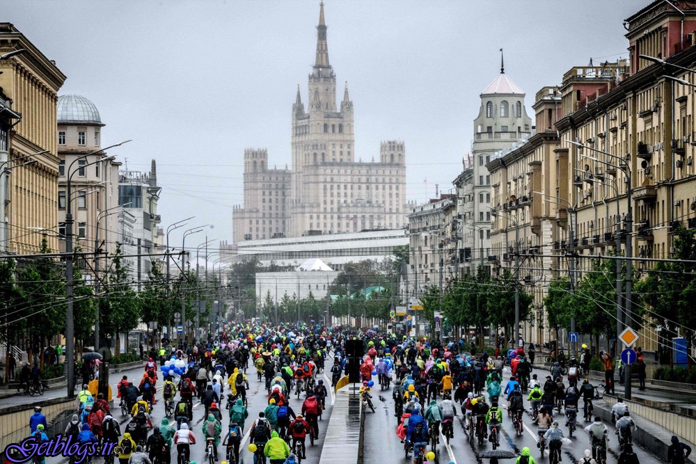 عکس های رژه دوچرخه ها در مسکو رژه دوچرخه ها در مسکو